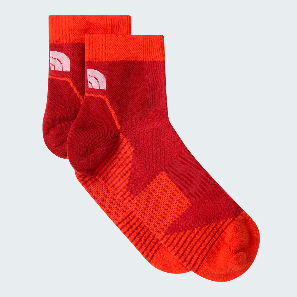 CALCETINES THE NORTH FACE TRAIL RUN QUARTER - Iron Clay / Lava Red