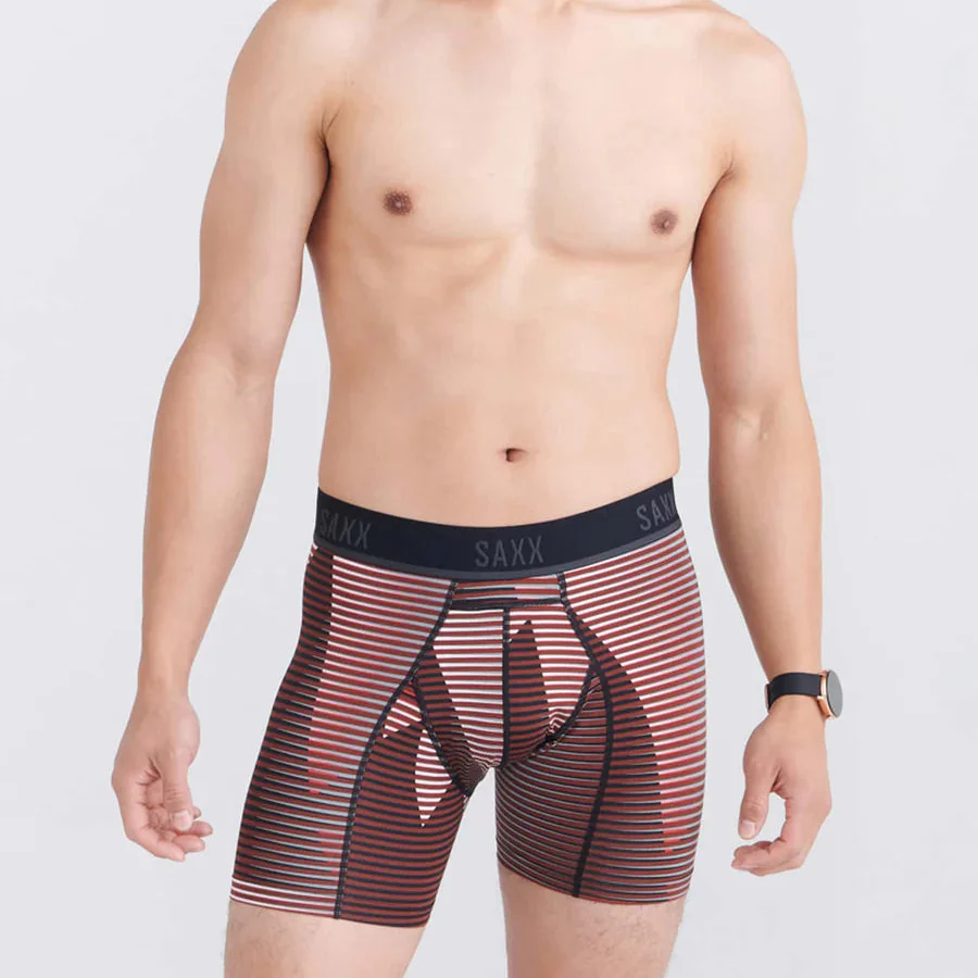 CALZONCILLOS BÓXER SAXX KINETIC LIGHT-COMPRESSION MESH - Granate / Negro - Image 2