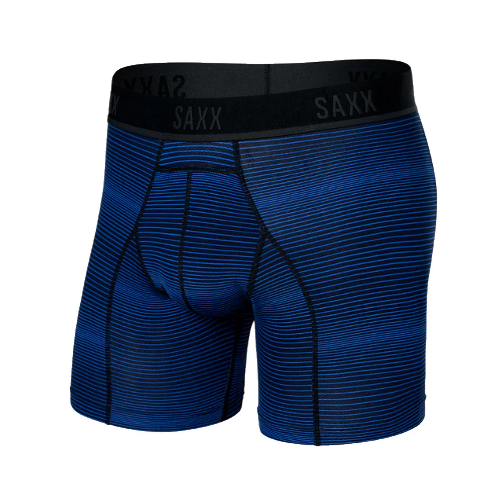 CALZONCILLOS BÓXER SAXX KINETIC LIGHT-COMPRESSION MESH - Negro / Azul