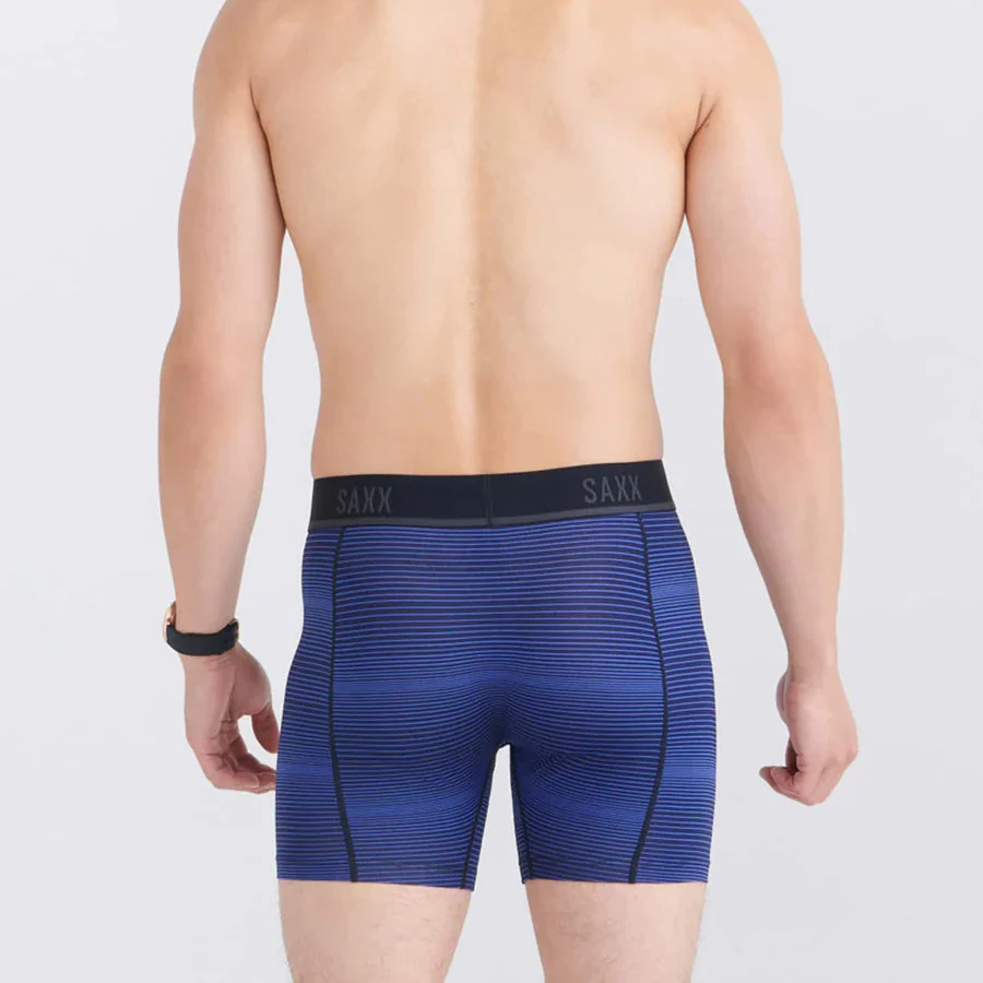 CALZONCILLOS BÓXER SAXX KINETIC LIGHT-COMPRESSION MESH - Negro / Azul - Image 3