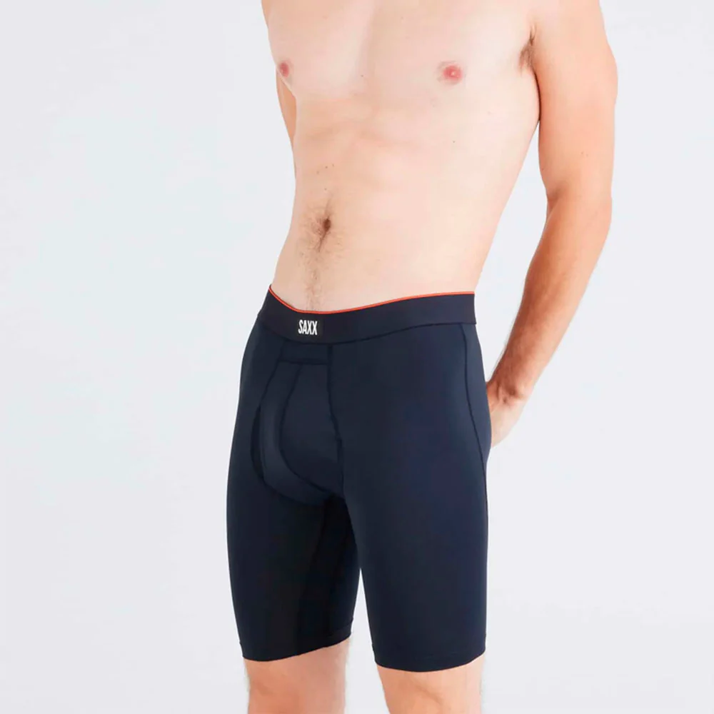 CALZONCILLOS BÓXER SAXX MULTI-SPORT MESH LONG 8" - Black - Image 2
