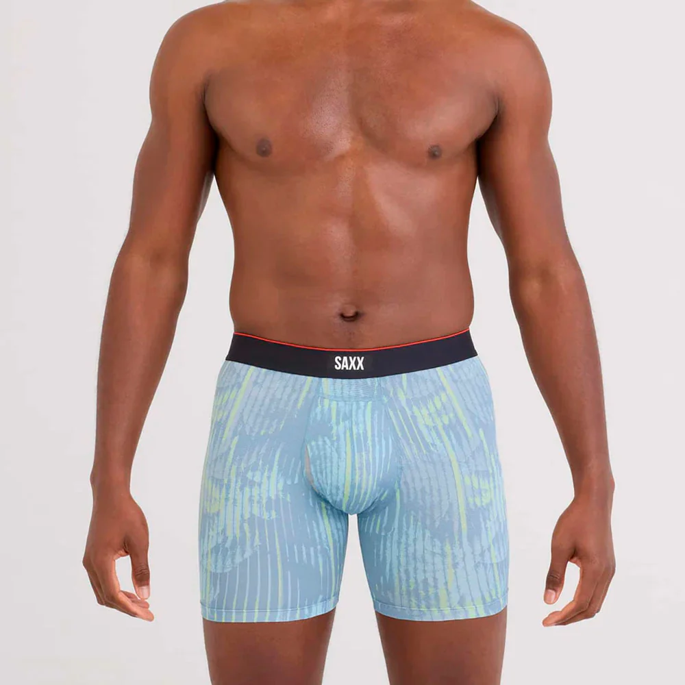 CALZONCILLOS BÓXER SAXX MULTI-SPORT MESH - Palm Screen / Faded Denim - Image 2