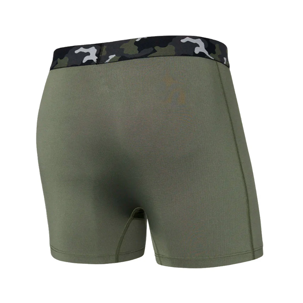 CALZONCILLOS BÓXER SAXX SPORT MESH - Dusty Olive / Camo Waistband - Image 2