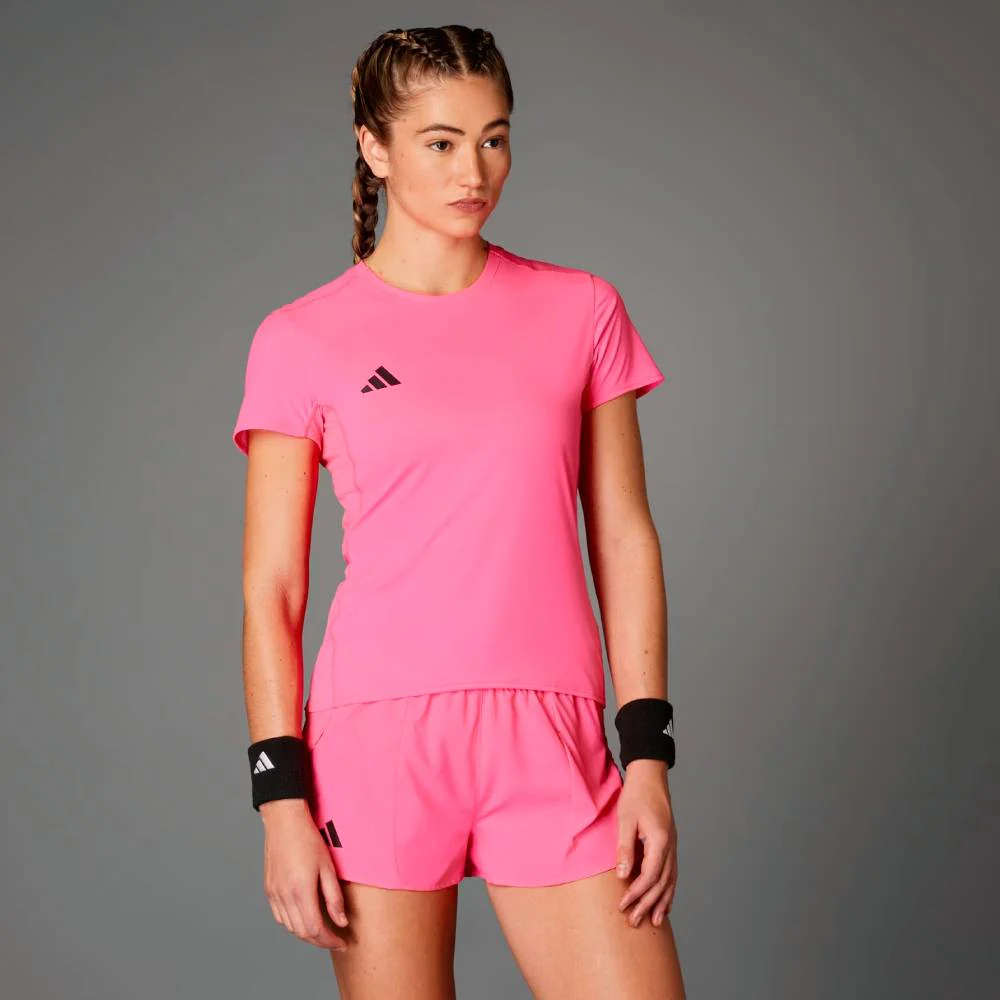 CAMISETA ADIDAS ADIZERO ESSENTIALS MUJER - Rosa - Image 2