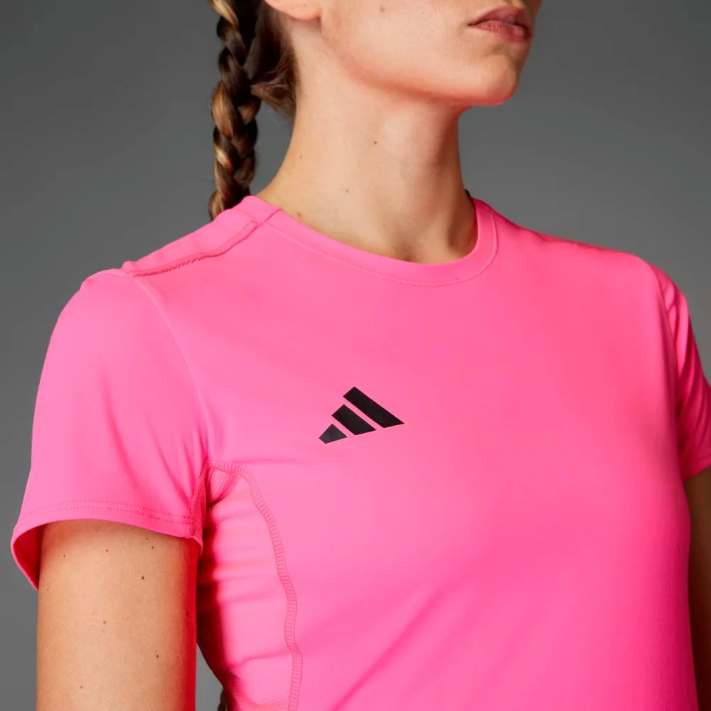 CAMISETA ADIDAS ADIZERO ESSENTIALS MUJER - Rosa - Image 4