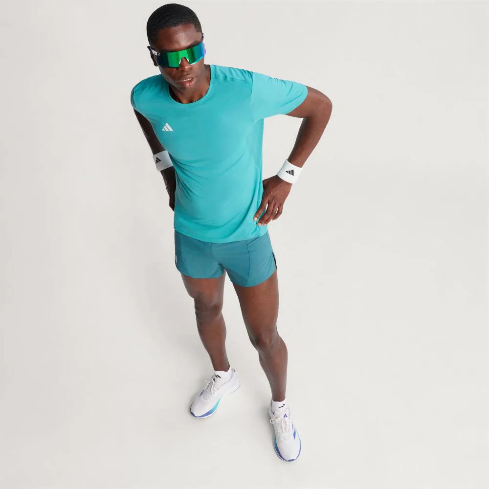 CAMISETA ADIDAS ADIZERO ESSENTIALS - Powder Teal - Image 6