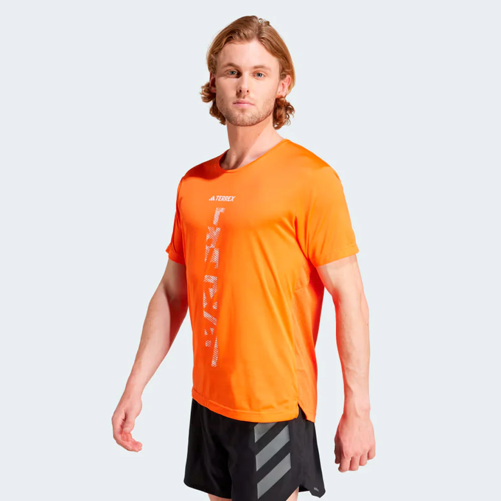 CAMISETA ADIDAS TERREX AGRAVIC - Naranja / Blanco - Image 2