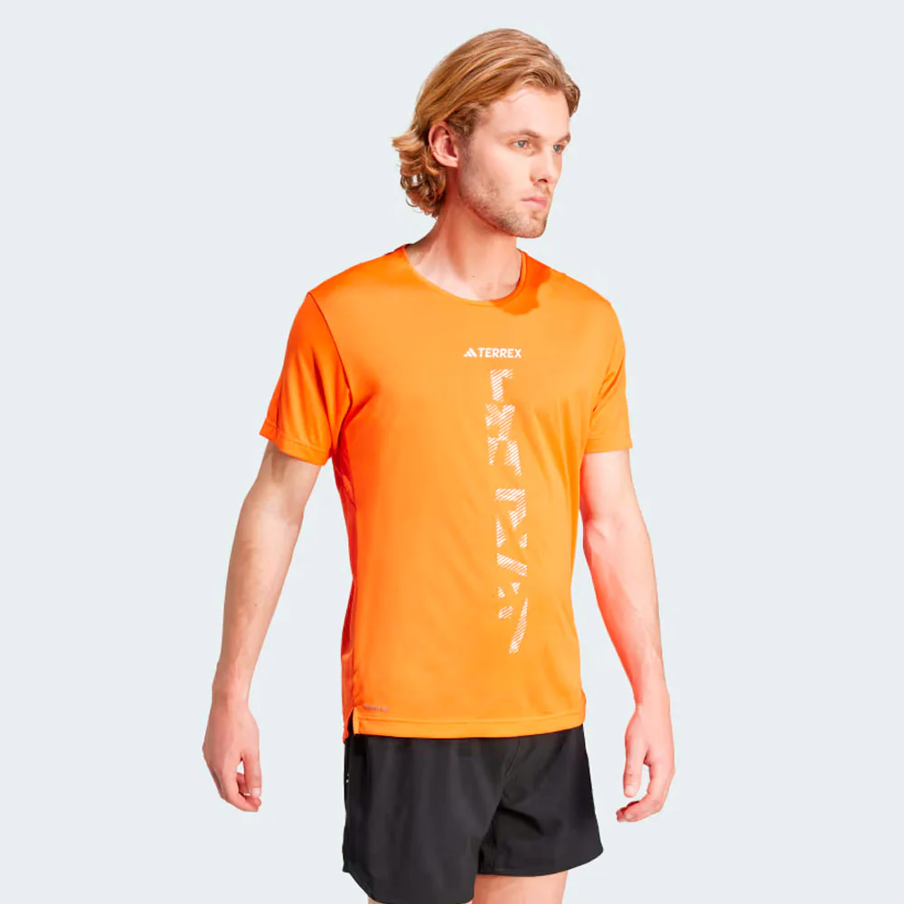 CAMISETA ADIDAS TERREX AGRAVIC - Naranja / Blanco - Image 4