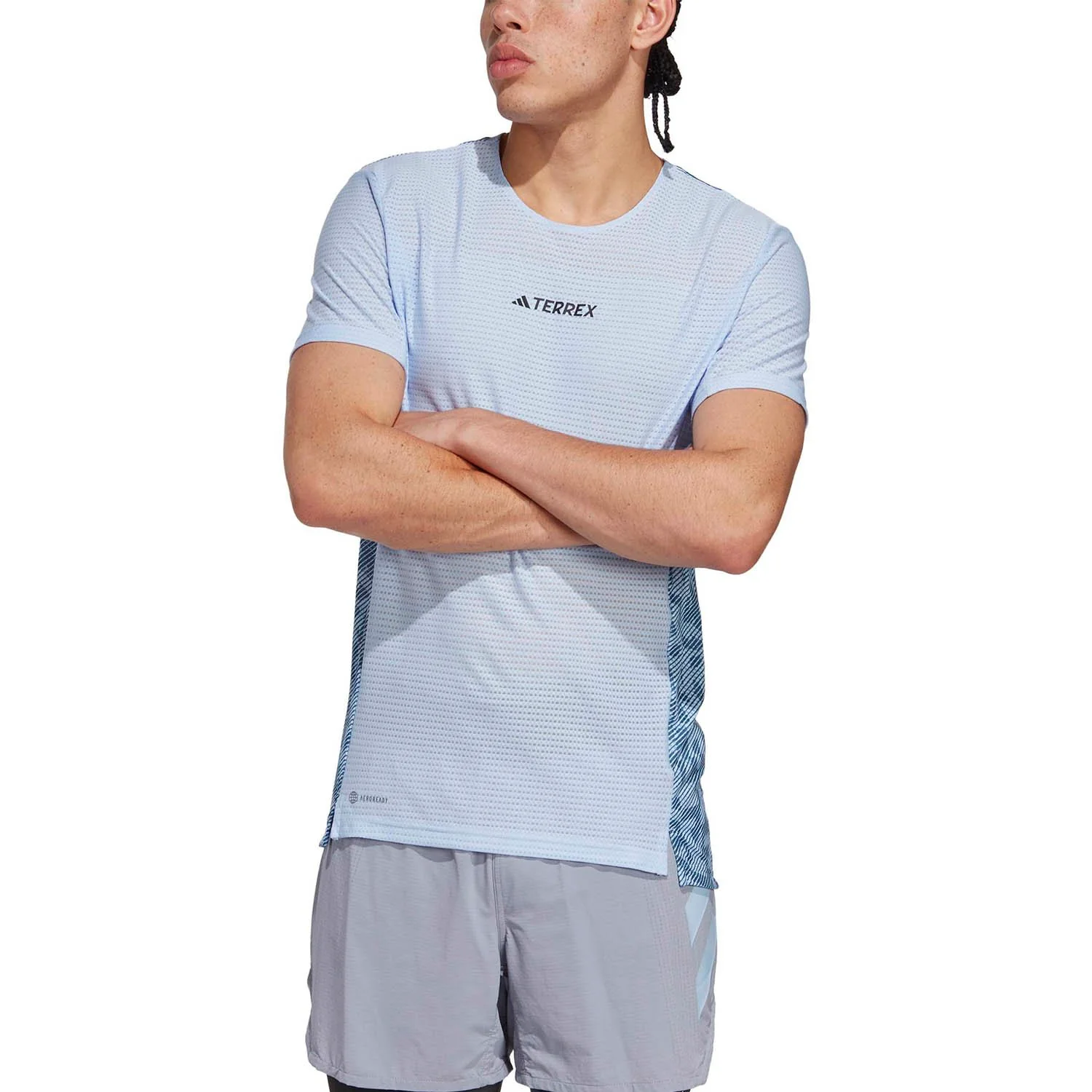 CAMISETA ADIDAS TERREX AGRAVIC PRO 2023 - Azul claro / Azul oscuro - Image 2