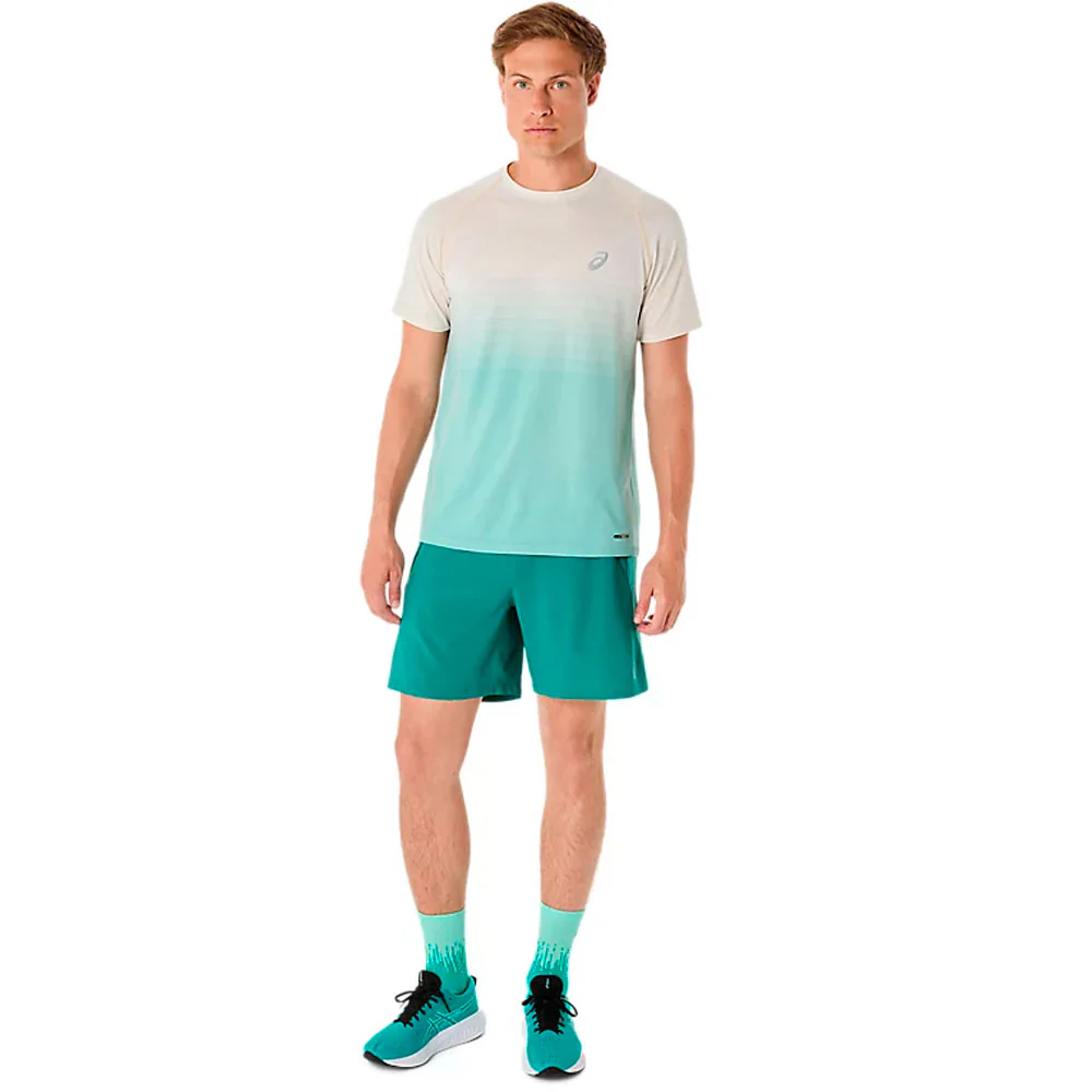 CAMISETA ASICS SEAMLESS SS TOP - Birch / Oasis Green - Image 4