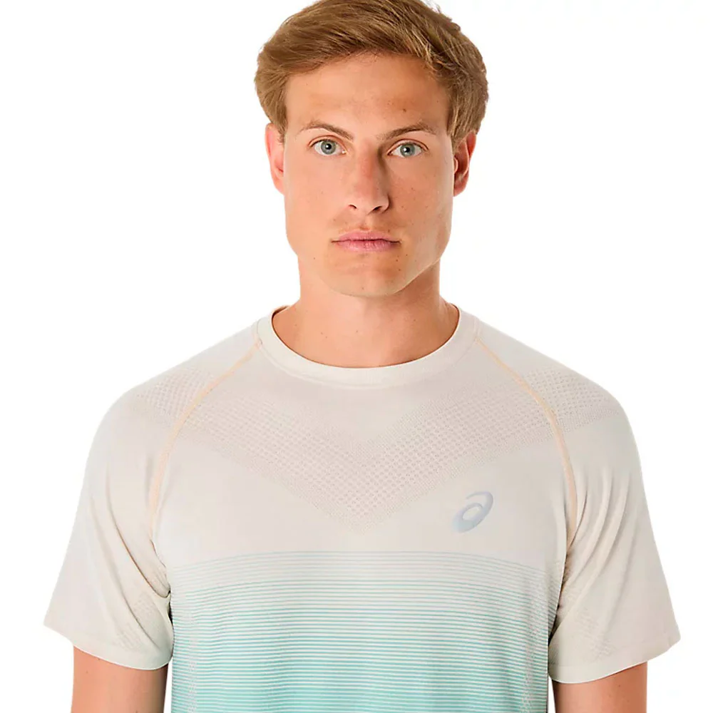 CAMISETA ASICS SEAMLESS SS TOP - Birch / Oasis Green - Image 6