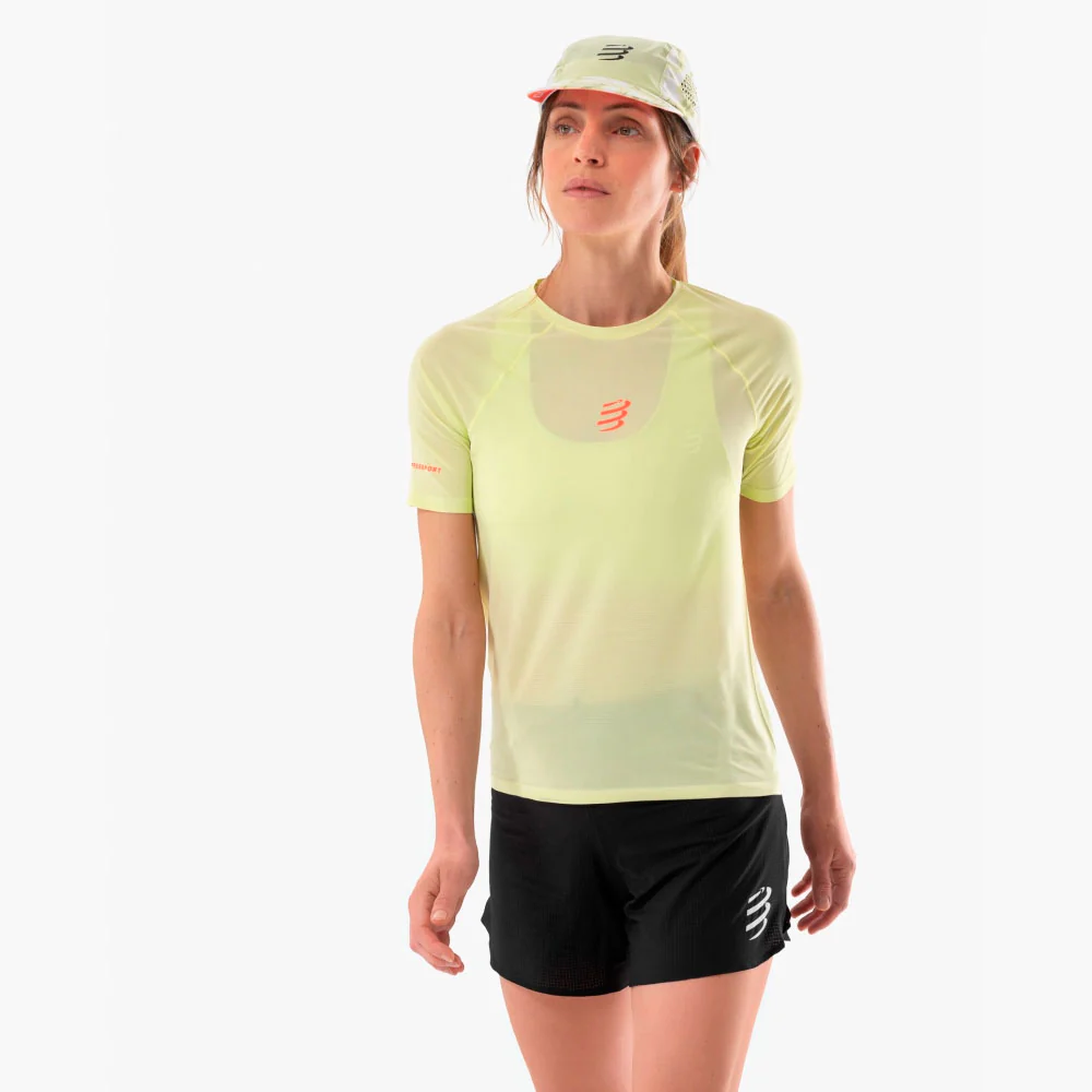 CAMISETA COMPRESSPORT TRAIL RACING MUJER - Shadow Lime