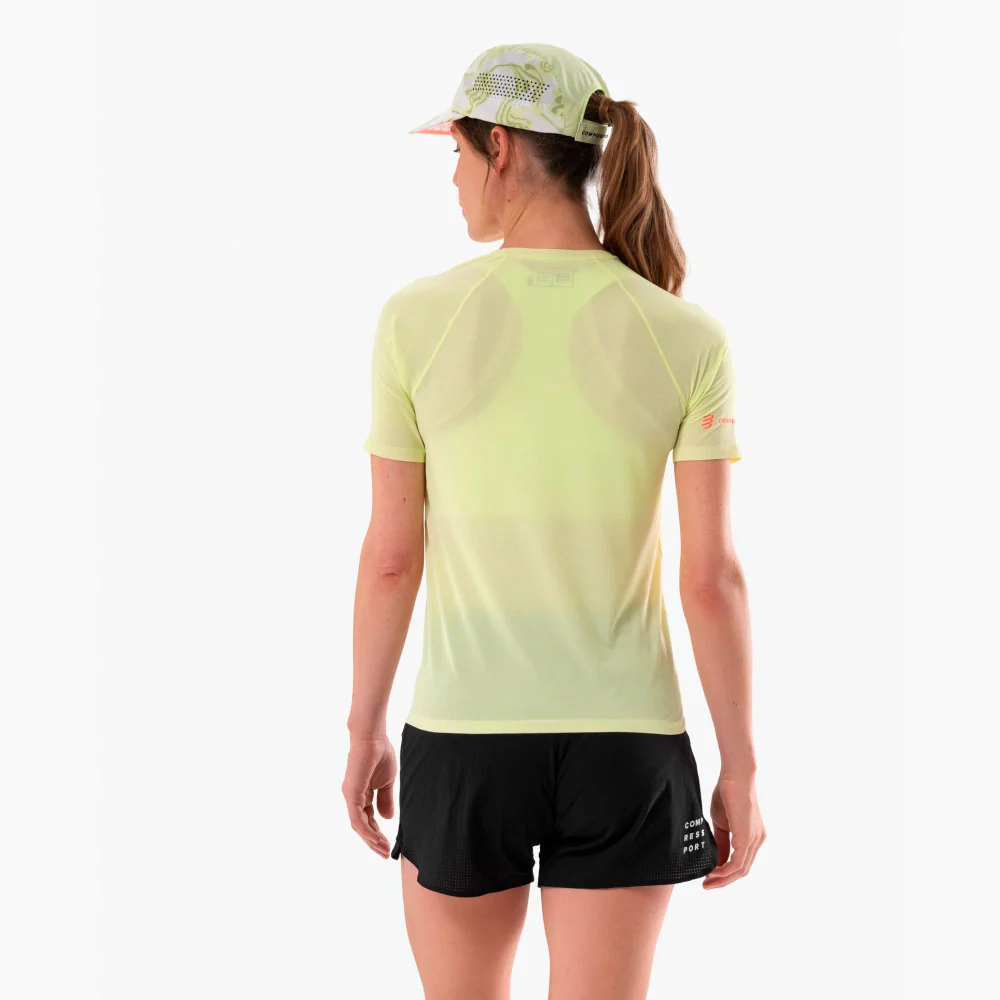 CAMISETA COMPRESSPORT TRAIL RACING MUJER - Shadow Lime - Image 2