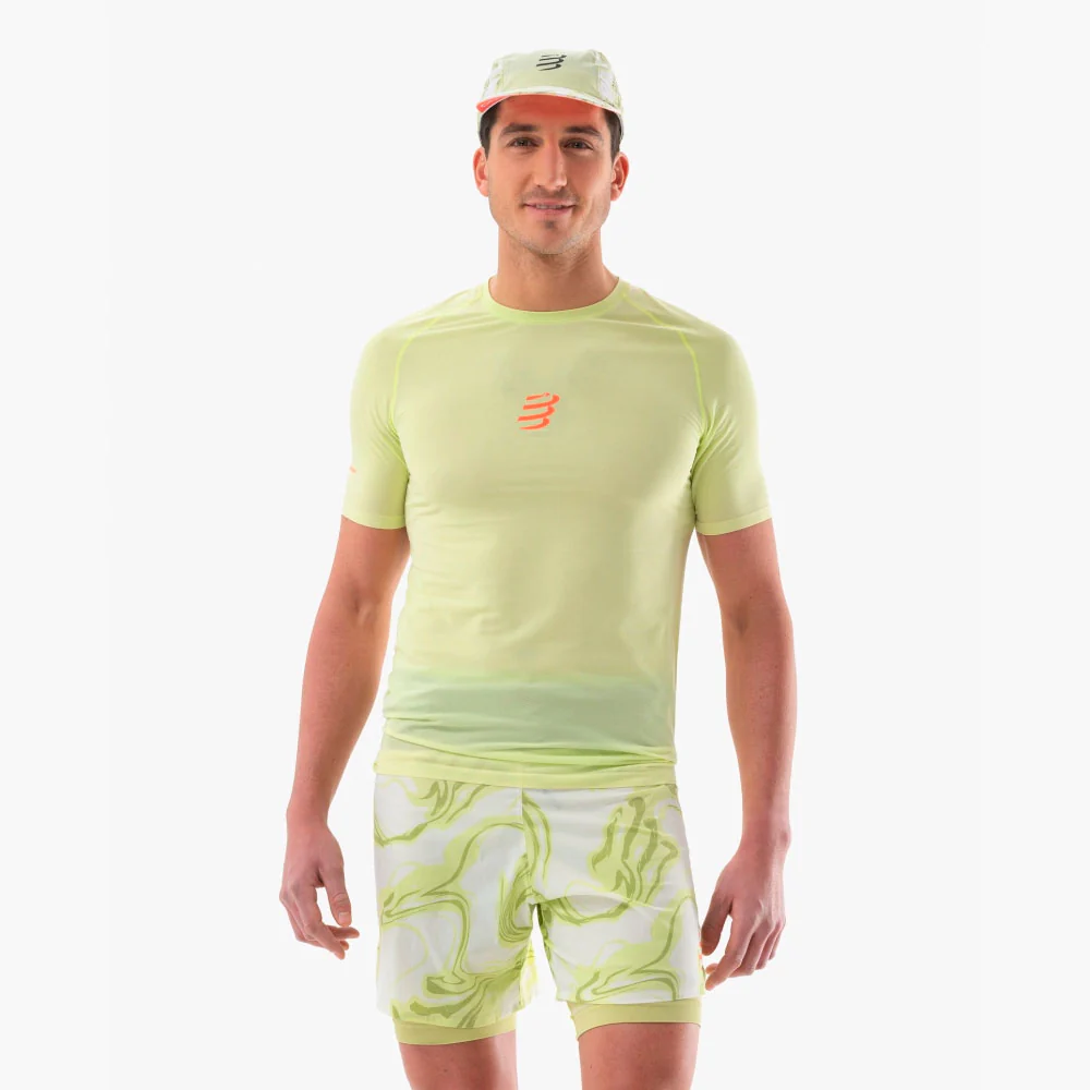 CAMISETA COMPRESSPORT TRAIL RACING - Shadow Lime