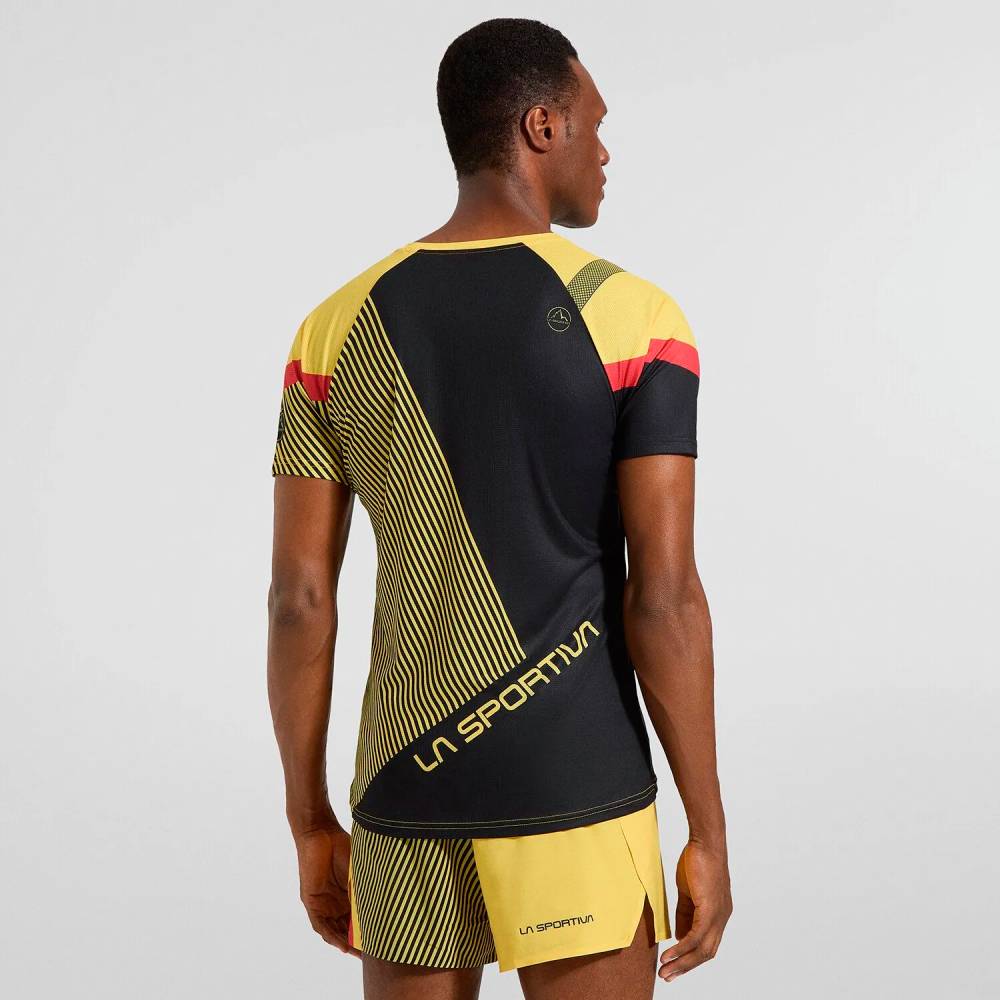 CAMISETA LA SPORTIVA FLOW - Black / Yellow - Image 2