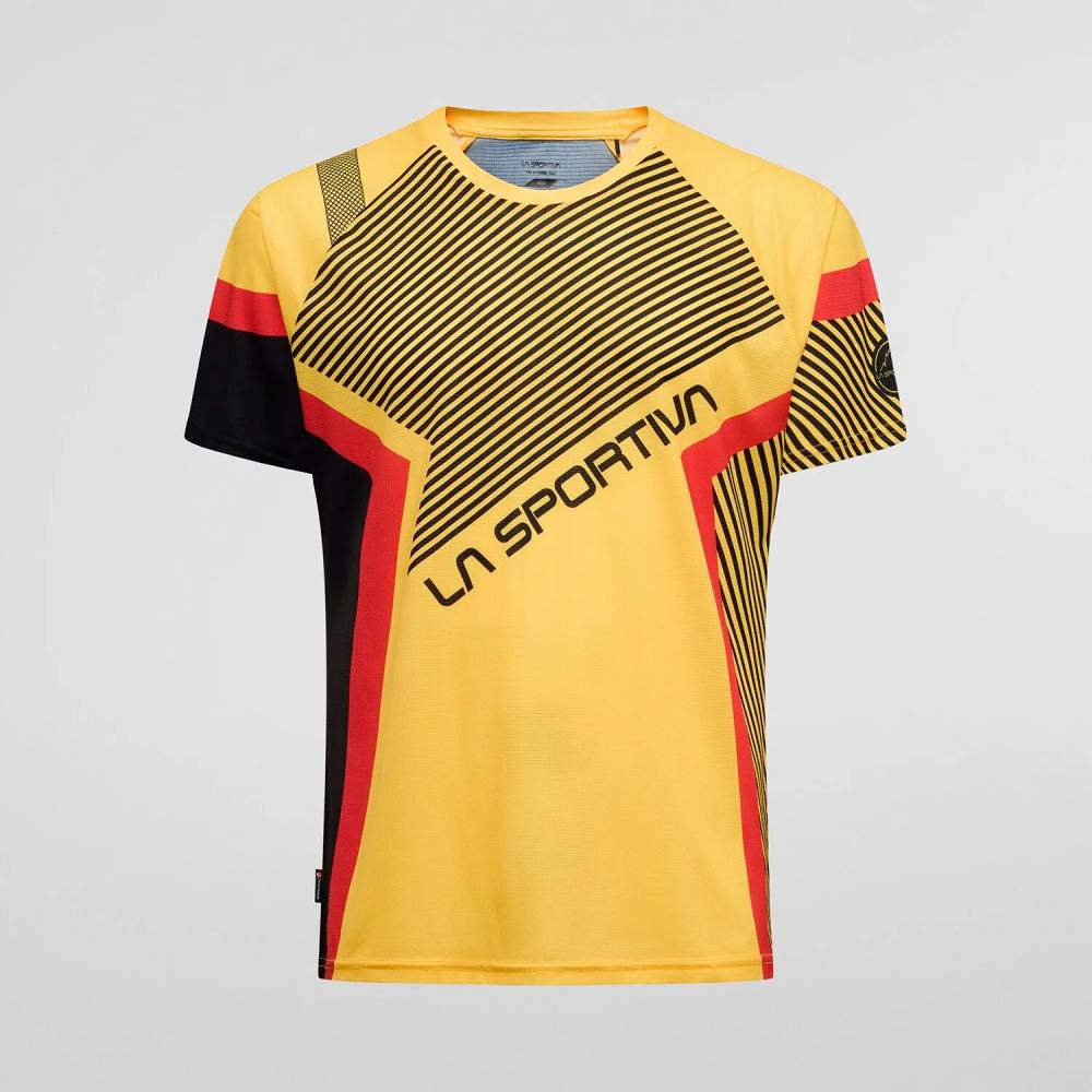 CAMISETA LA SPORTIVA FLOW - Black / Yellow - Image 3