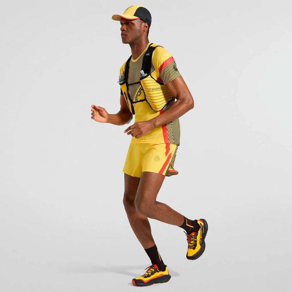 CAMISETA LA SPORTIVA FLOW - Black / Yellow - Image 5