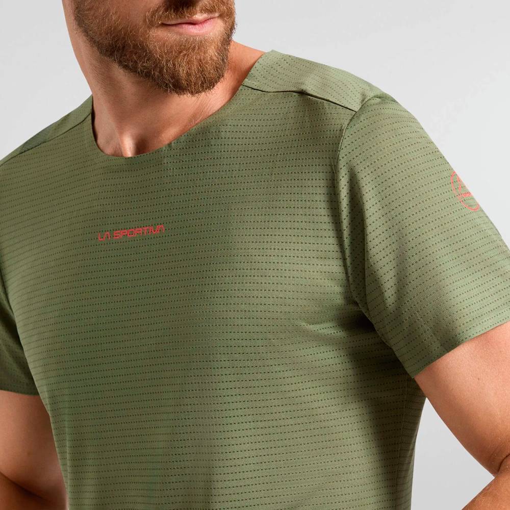 CAMISETA LA SPORTIVA PURE - Cypress / Mountain Red - Image 3