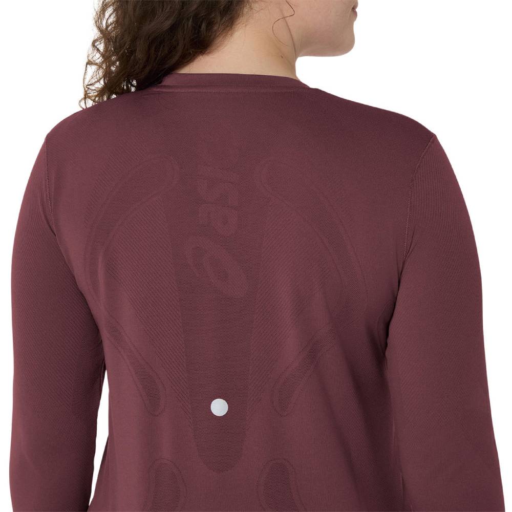 CAMISETA MANGA LARGA ASICS ROAD SEAMLESS LS TOP MUJER - Dark Currant / Port Royal - Image 5