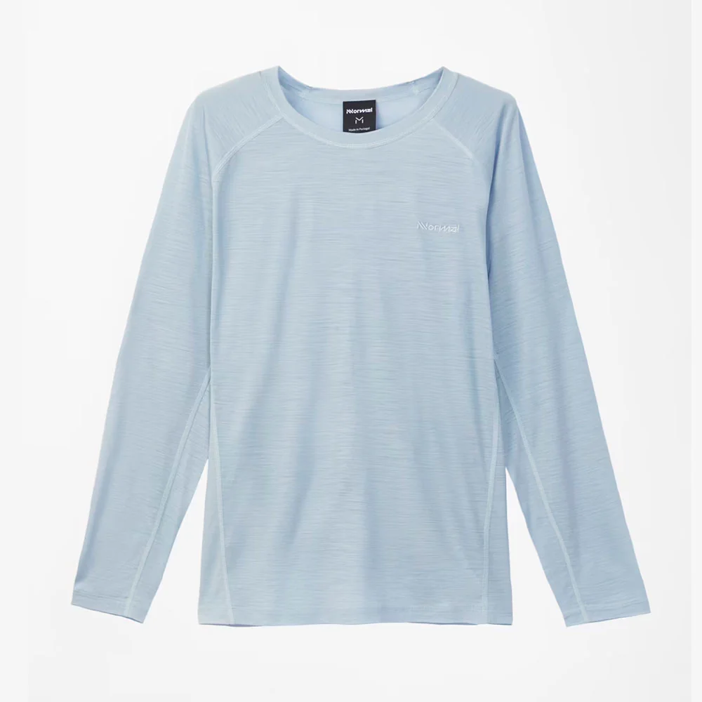 CAMISETA MANGA LARGA NNORMAL MERINO MUJER - Azul