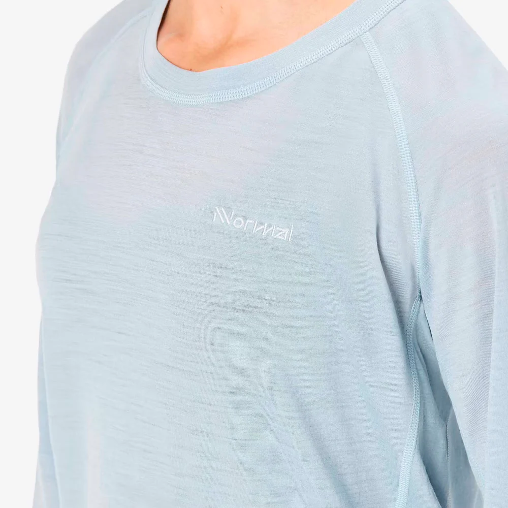 CAMISETA MANGA LARGA NNORMAL MERINO MUJER - Azul - Image 5