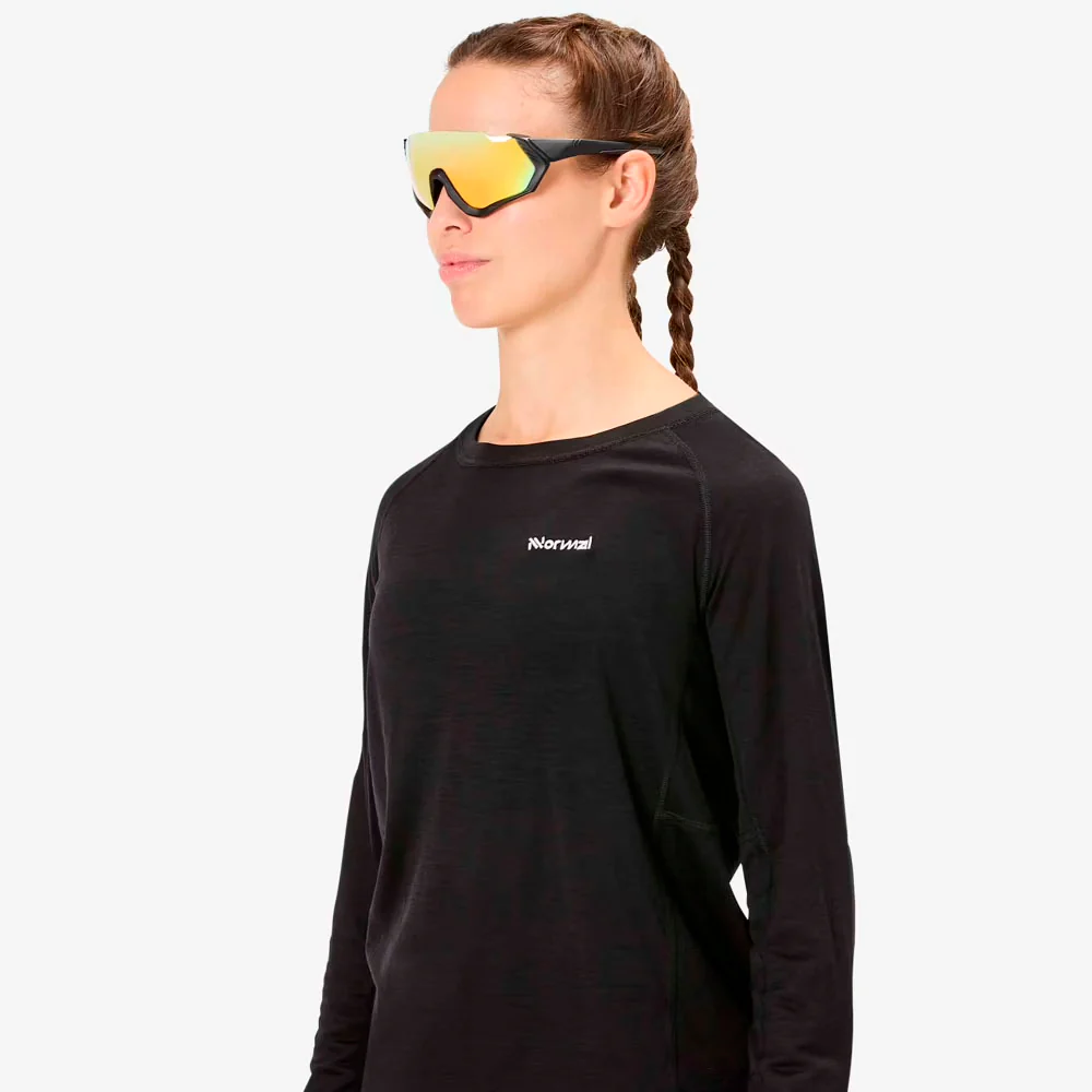 CAMISETA MANGA LARGA NNORMAL MERINO MUJER - Negro - Image 6