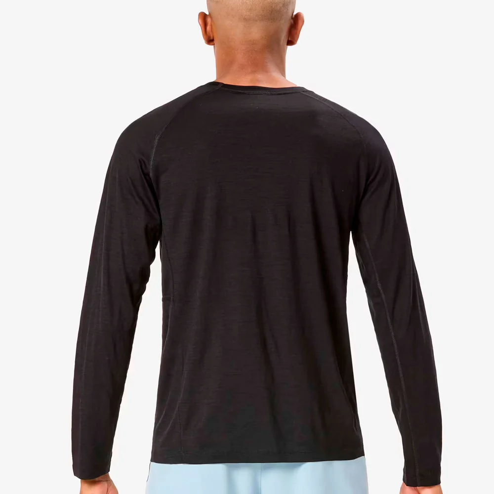 CAMISETA MANGA LARGA NNORMAL MERINO - Negro - Image 4