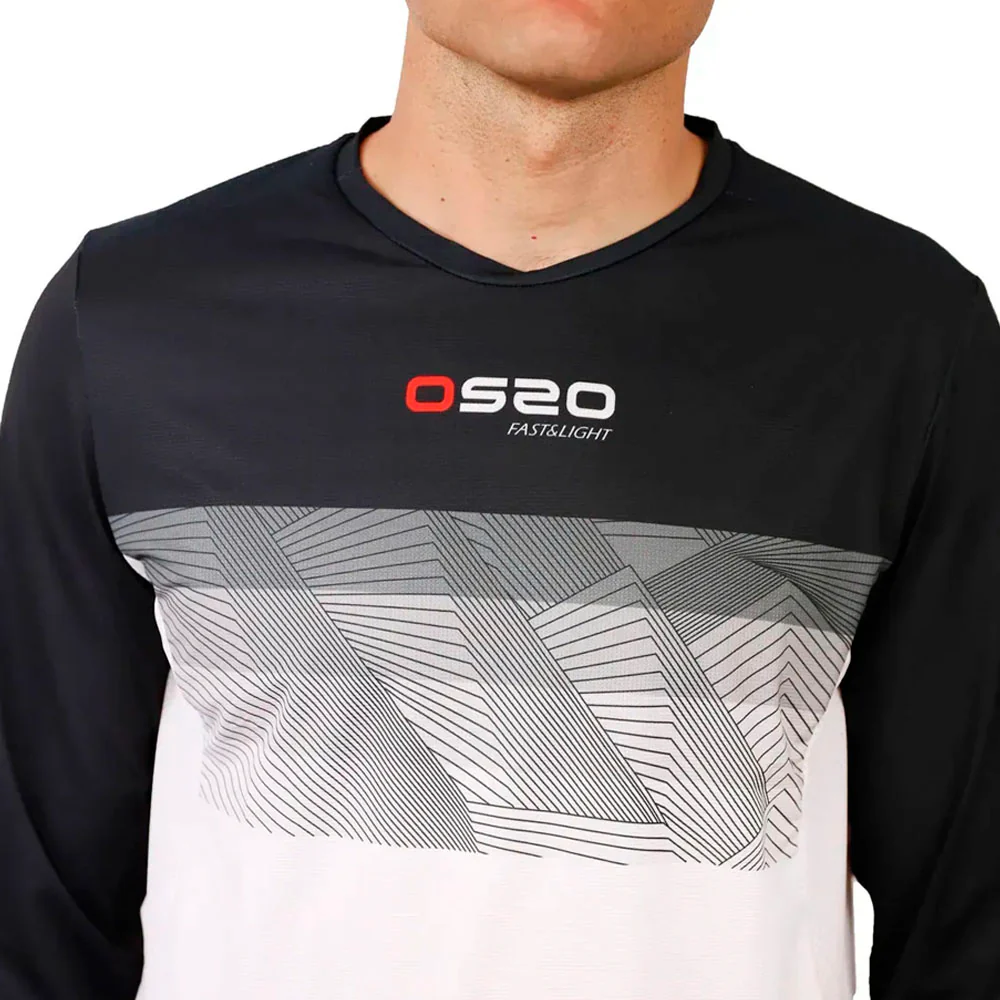 CAMISETA MANGA LARGA OS2O GRADIENT - Black / White - Image 4