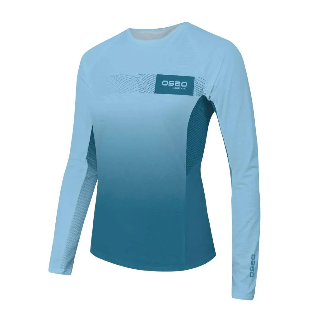 CAMISETA MANGA LARGA OS2O PEAK MOTION MUJER - Blue Mirage