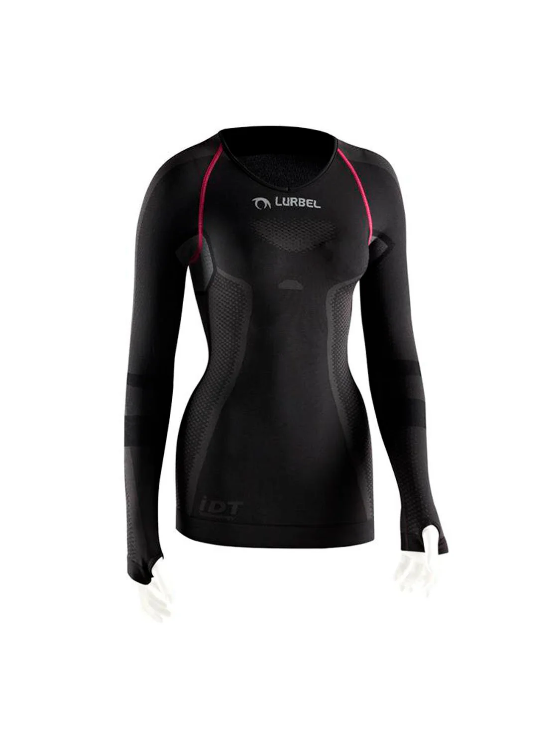 CAMISETA TÉRMICA MUJER MANGA LARGA LURBEL CRISTALLO - Marengo / Fucsia