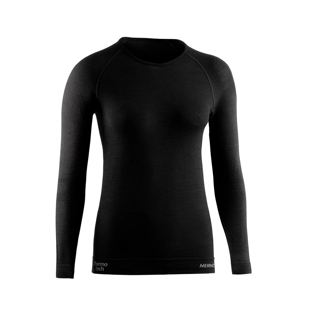 CAMISETA TÉRMICA MUJER MANGA LARGA LURBEL MERINO LITE - Negro
