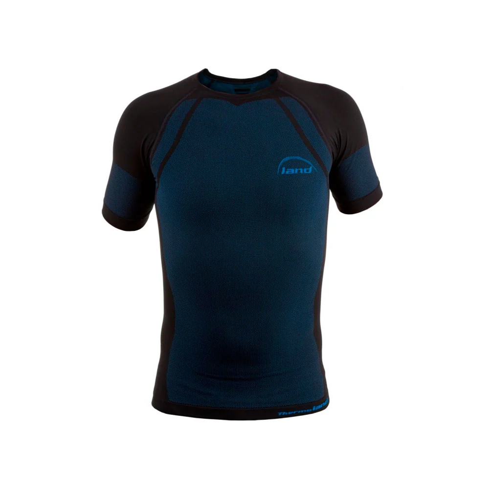 CAMISETA TÉRMICA LAND AIR - Negro / Azul