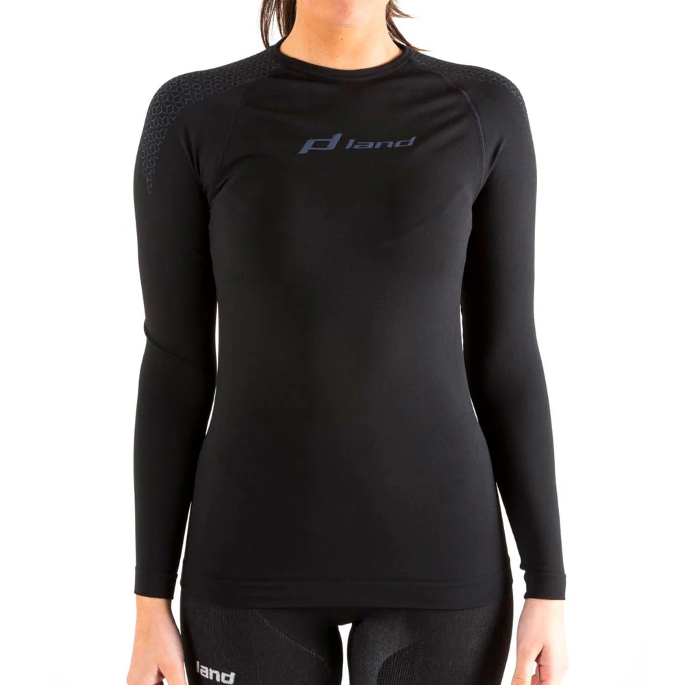 CAMISETA TÉRMICA MANGA LARGA LAND ESSENTIAL - Negro / Gris - Image 2