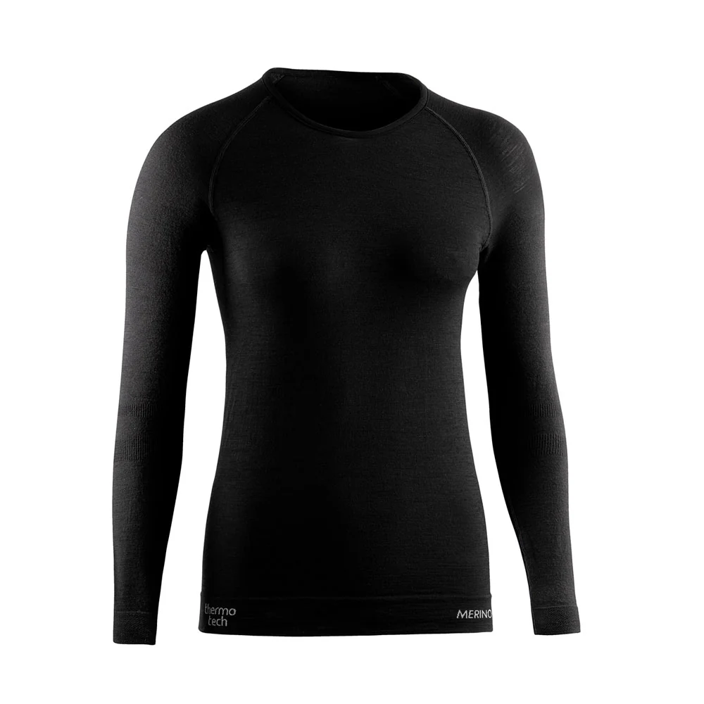 CAMISETA TÉRMICA MUJER MANGA LARGA LURBEL MERINO DRY - Negro