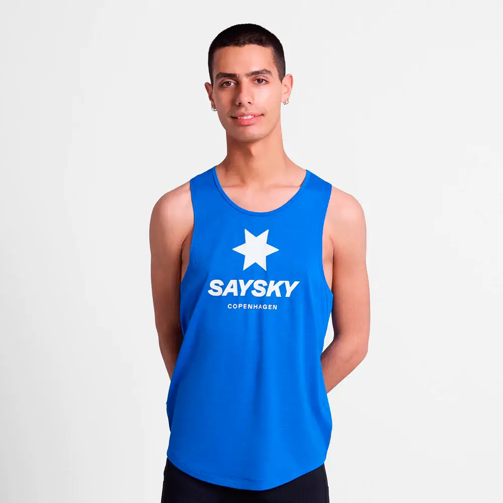 CAMISETA DE TIRANTES SAYSKY LOGO COMBAT PRO - Blue