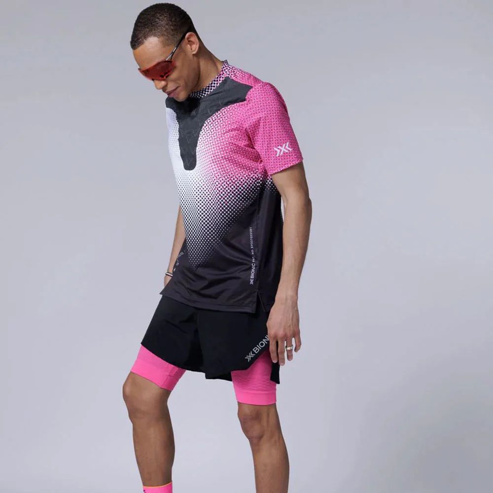 CAMISETA X-BIONIC COREFUSION - Dot Fade / White / Neo Pink - Image 2