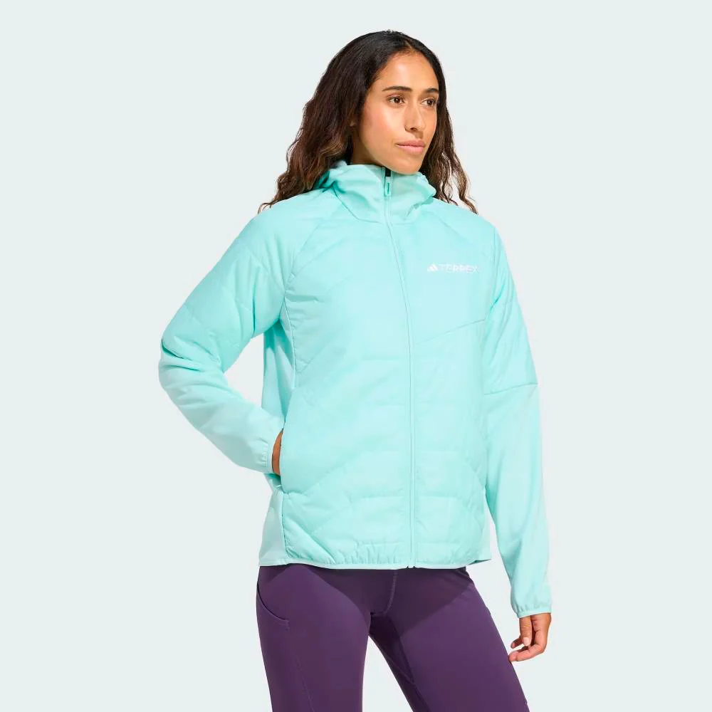 CHAQUETA ADIDAS TERREX MULTI CLIMAWARM INSULATED HYBRID MUJER - Semi Flash Aqua - Image 4