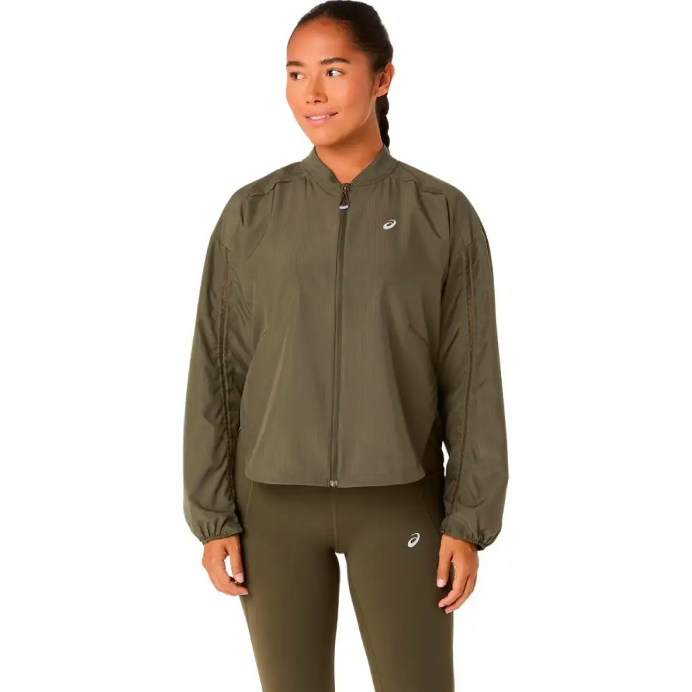 CHAQUETA ASICS NAGINO RUN ADJUSTABLE MUJER - Dark Olive