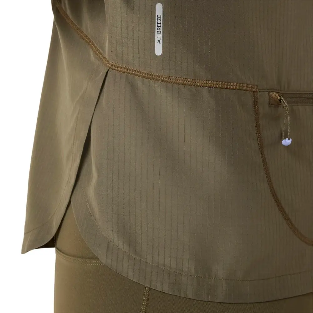 CHAQUETA ASICS NAGINO RUN ADJUSTABLE MUJER - Dark Olive - Image 4