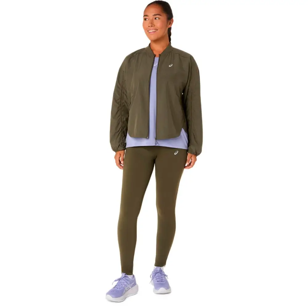 CHAQUETA ASICS NAGINO RUN ADJUSTABLE MUJER - Dark Olive - Image 5