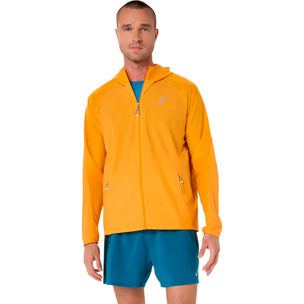 CHAQUETA CORTAVIENTOS ASICS ROAD - Yamabuki / Aegean Blue