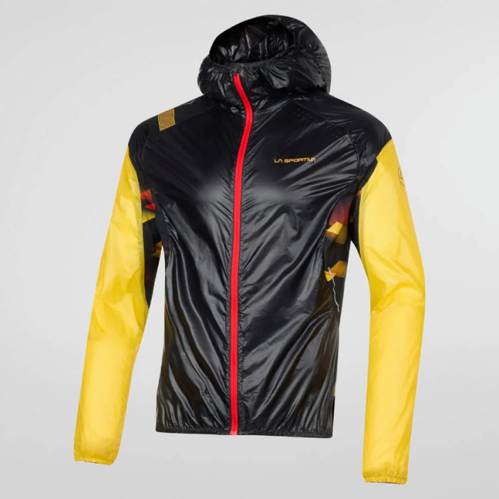 CHAQUETA CORTAVIENTOS LA SPORTIVA BLIZZARD - Black / Yellow