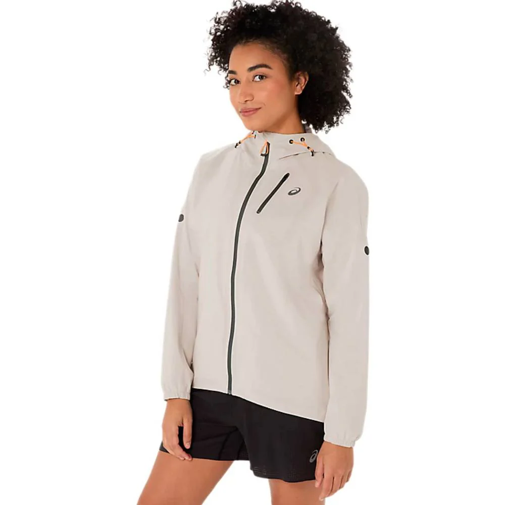 CHAQUETA IMPERMEABLE ASICS FUJITRAIL ELITE MUJER - Cream - Image 3