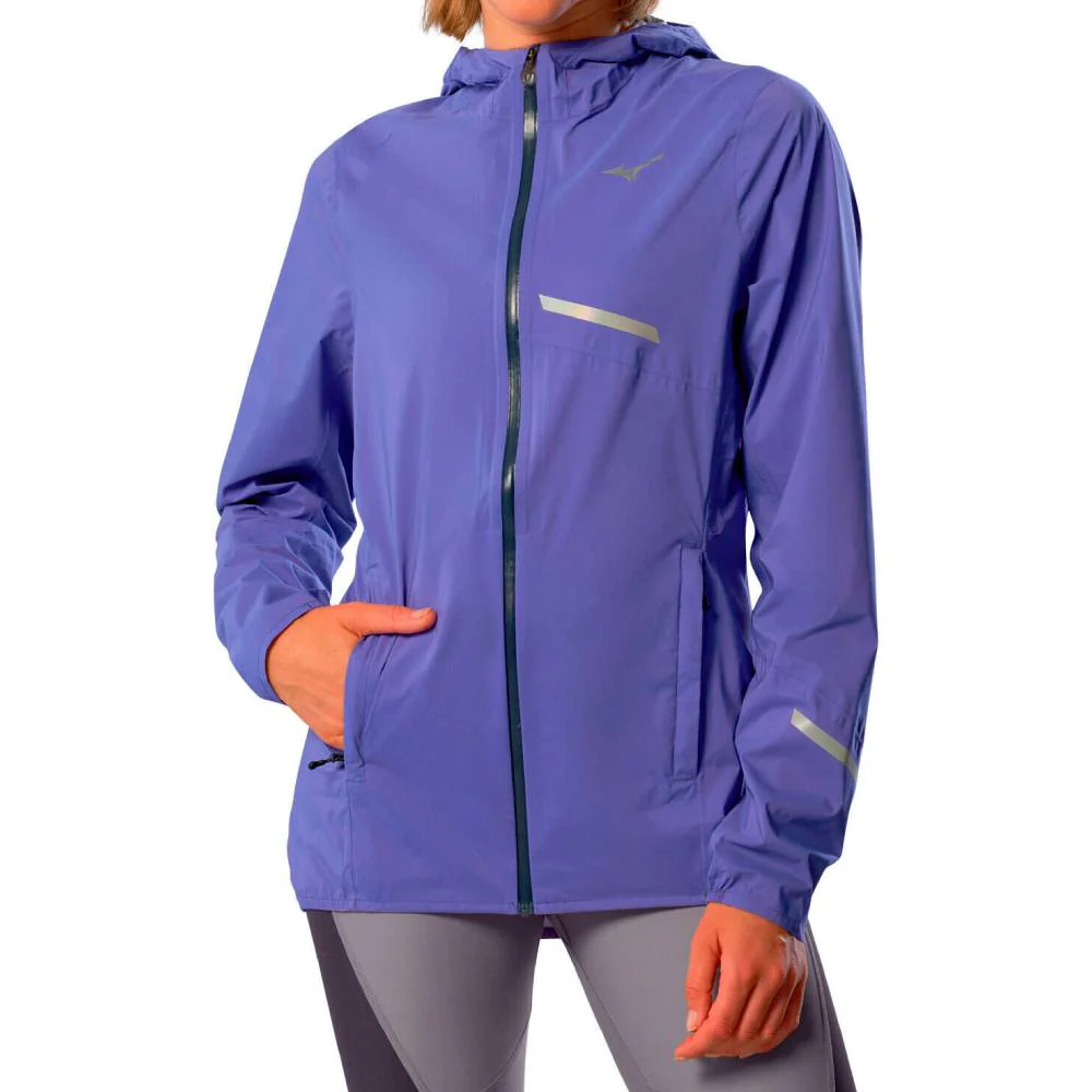 CHAQUETA IMPERMEABLE MIZUNO TRAIL WATERPROOF 20K ER MUJER - Dark Purple - Image 2