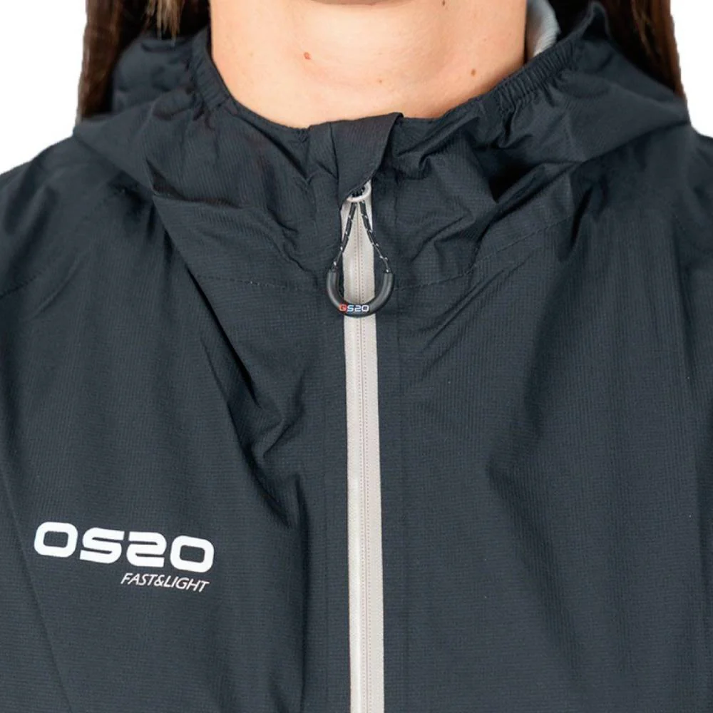 CHAQUETA IMPERMEABLE OS2O O2 WATERPROOF TRAIL PRO 30K MUJER - All Black - Image 4