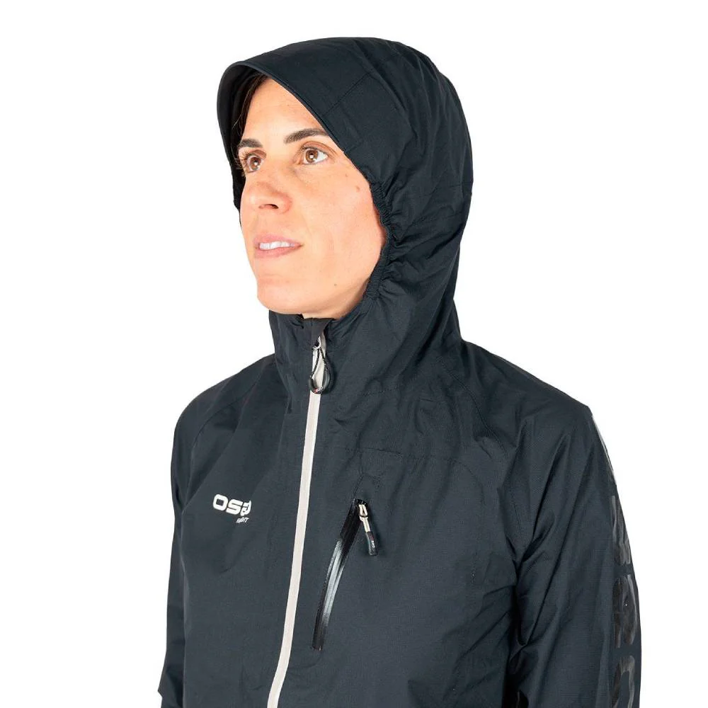 CHAQUETA IMPERMEABLE OS2O O2 WATERPROOF TRAIL PRO 30K MUJER - All Black - Image 8