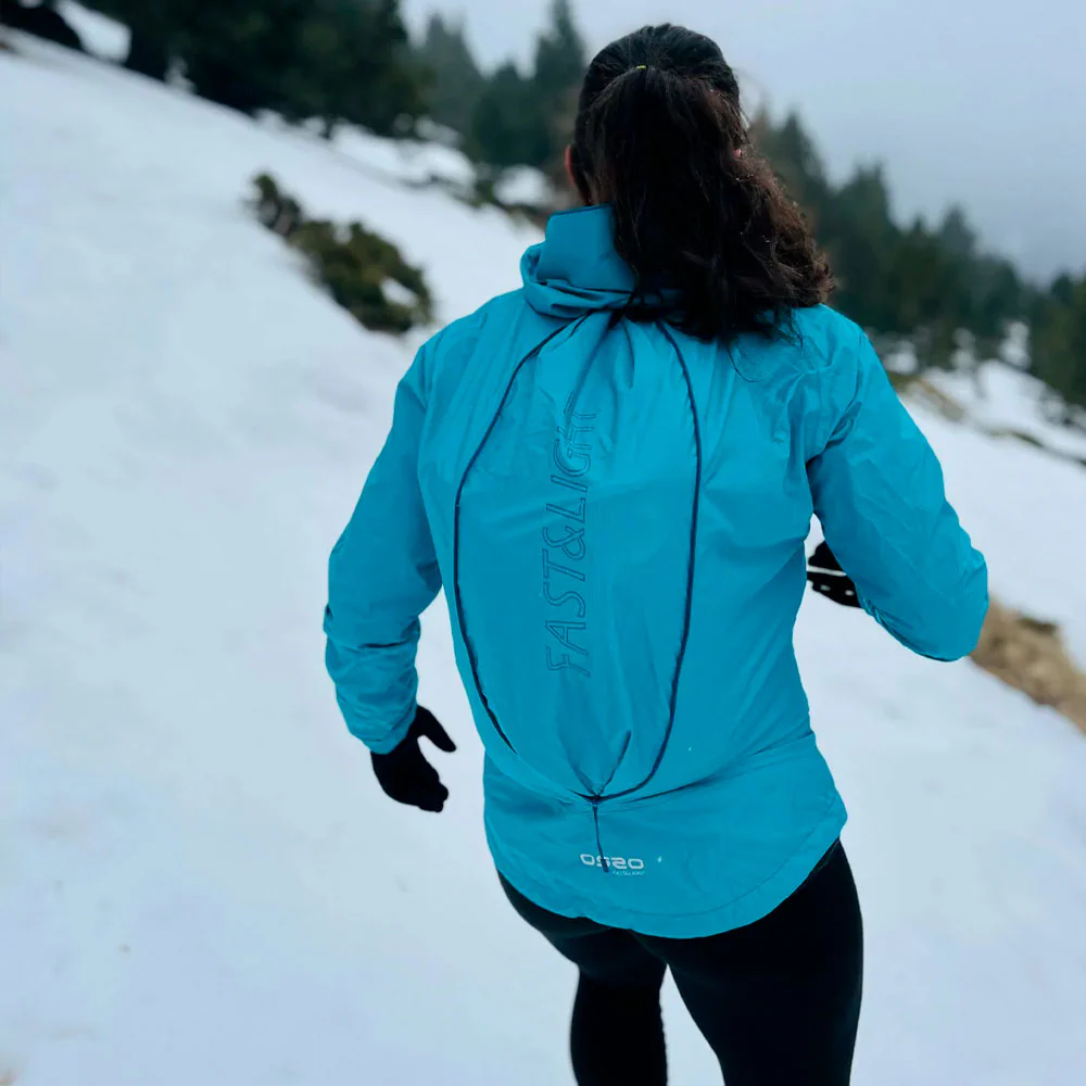 CHAQUETA IMPERMEABLE OS2O O2 WATERPROOF TRAIL SPEED ZIP 30K MUJER - Bluebird - Image 4