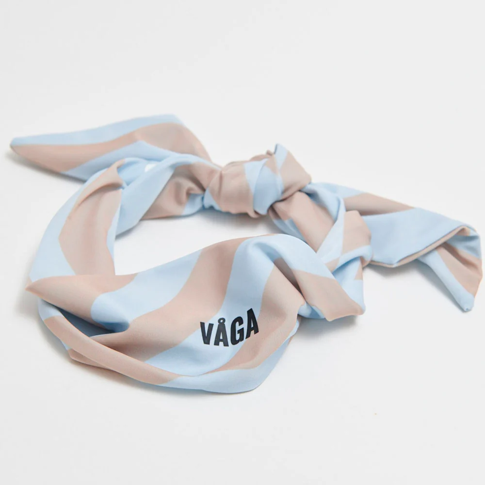 CINTA PARA PELO VÅGA SUMMER TIE BACK - Pastel Blue / Taupe