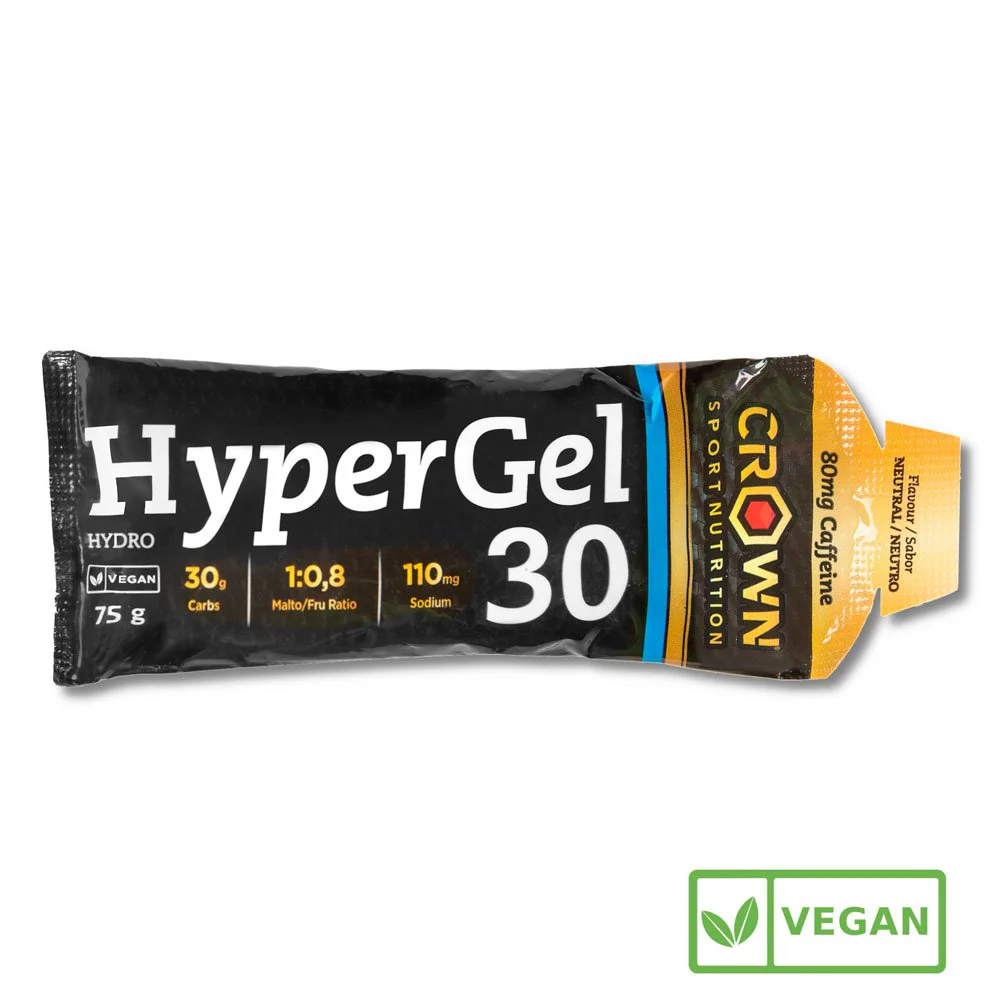 GEL ENERGÉTICO CROWN HYPERGEL 30 HYDRO - Cafeína 80mg - Neutro