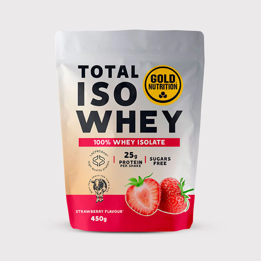PROTEÍNA GOLD NUTRITION TOTAL ISO WHEY - Fresa